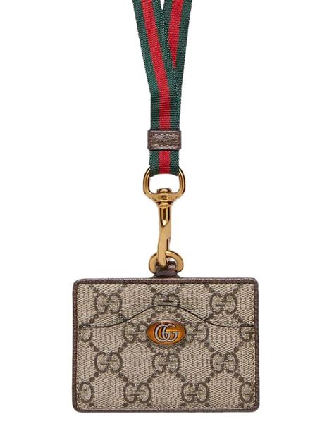 gucci lanyard id badge holder|gucci card holder used.